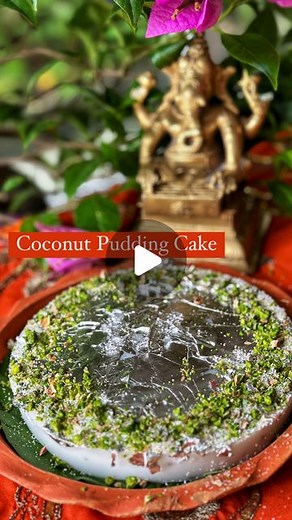 Sneha Upadayaa on Instagram: "Coconut pudding cake You’ll be amazed at how simple this recipe is to make. And, this will be the perfect sweet treat as bhog for Ganesh Chaturthi. Let’s make this. Ingredients 1 coconut 2 cups water 5 tbsp cornflour 5 tbsp sugar, or more 1 tsp elaichi powder Break open the coconut & cut it into pieces. Remove the brown skin of the coconut. Now blend the coconut pieces with lukewarm water to make coconut milk. Strain it & add it to a pan with cornflour, sugar & elai