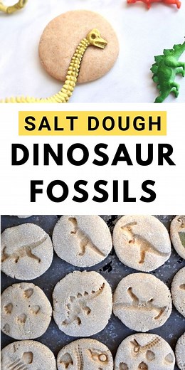 Salt Dough Dinosaur Fossils Kids Craft