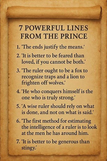 7 Powerful Lines from The Prince by Machiavelli