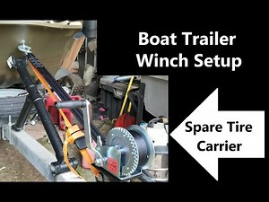 Spare Tire Carrier Boat Trailer Winch Post Setup and Install