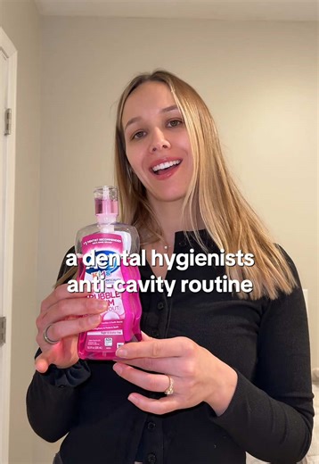 my routine as a high-risk cavity person #cavity #cavities #oralhealth #dentalhealth #dentalcare Mouthrinse: ACT Electric flosser: @Flaus ⚡️ Electric Flosser 🦷 Toothpaste: @Made By Dentists Toothbrush: Oral B IO 6