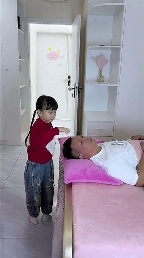 Dad is sleeping in again, now see how you can sleep!