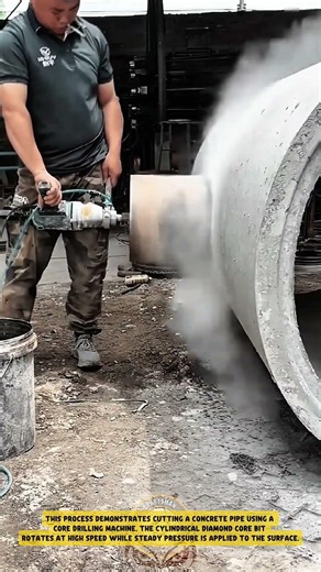 Cutting Concrete Pipe with Diamond Core Drill – Good Tools and Machinery in Daily Work