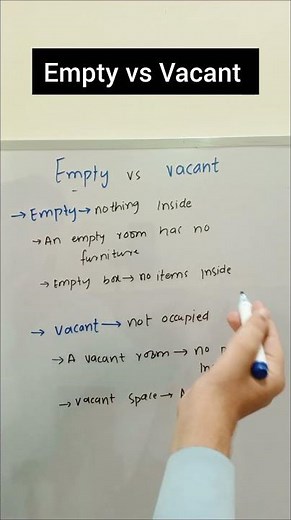 🔥 Empty vs Vacant #shorts #fyp #foryou #viral