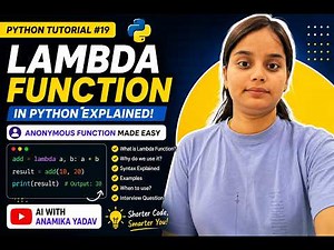Lambda Function in Python for Beginners | Complete Tutorial