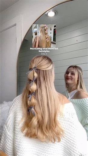 This Viral Bow Hairstyle is Actually SO Easy #hairstyle #viral #aesthetic