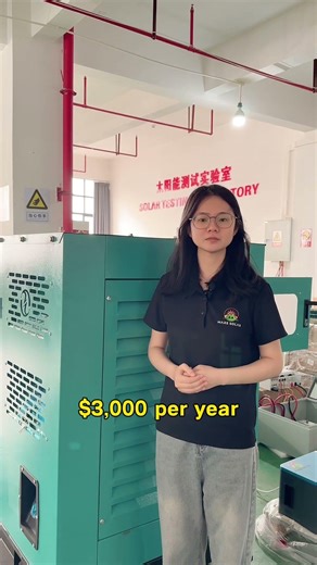 30KW diesel generator vs 30kw solar system mantian price per year