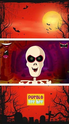 Canción del esqueleto de la cara equivocada 😃💀 #shorts #halloween #kidssong #spooky