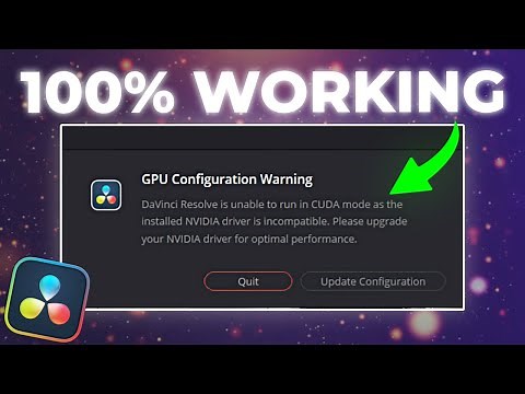 How To Fix GPU Configuration Warrning In Davinci Resolve 20 (PROBLEM SOLVED)