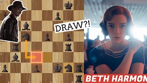 Beth Harmon Misses a Draw Against Benny Watts | The Queen’s Gambit