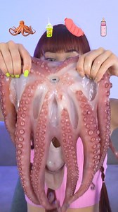 ASMR Emoji Giant Octopus, Sausage, Candy #reelschallenge | Night Core