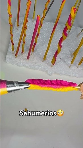 Aprende hacer Sahumerios artesanales presencial y online mira que colores 😮