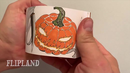 Halloween pumpkin! #JumanjiChallenge #Halloween #fire #flipbook #blood