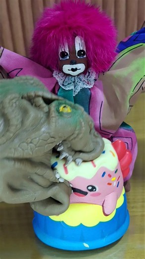 Vintage Clown Doll Meets a Dinosaur! 🦖🤡