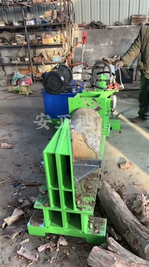 Breaking Wood Has Never Been This Easy 🔥 #PowerfulMachine #WoodBreaking #Shorts
