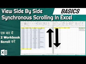 Synchronous Scrolling In Excel | View Side By Side Feature | Excel Tips [Hindi]
