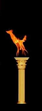 Burning Mashal Old Style Torch Fire Stock Footage