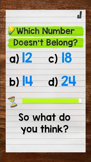 Which Number Doesn’t Belong? | Math with Mr. J
