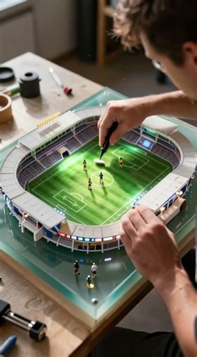 Epic 3D Football Stadium Table 🤯⚽ #shorts