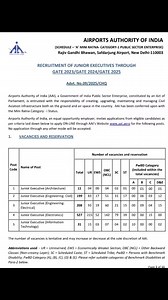 Recruitment of Junior Executive by Airport Authority of India Total Vacancies 950 Closing Date 27-09-2025 Detailed Notification PDF https://t.me/ram_study_zone Official Website https://www.aai.aero/en/recruitment/release/618077 | Latest Jobs Info