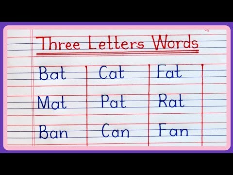 3 Letter Words for Kids | Learn Three Letter English Words with Phonics