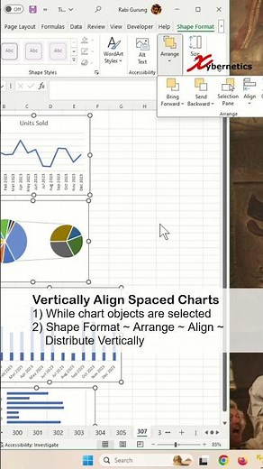 How to horizontal and vertical align chart graph in Excel? - Excel Tips and Tricks #shorts
