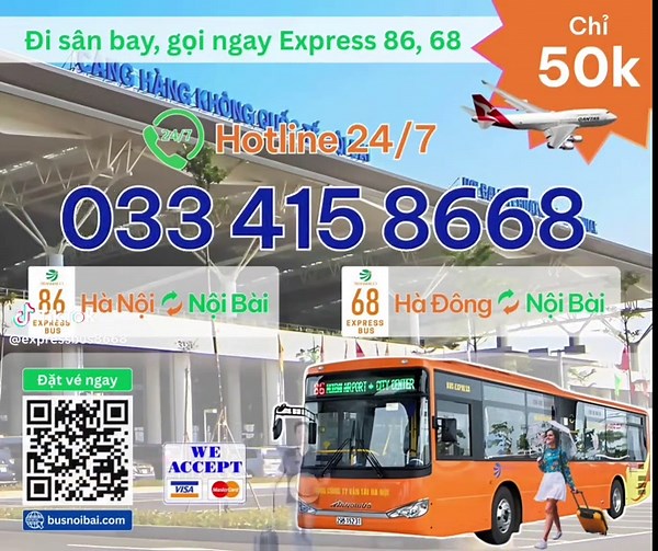 ✈️Đi sân bay? Gọi ngay Express 68, 86 😍 Express 68: Hà Đông -> Nội Bài Bus Express 86 - Tuyến xe buýt chất lượng cao 86: Hà Nội -> Nội Bài --- BUS EXPRESS 68 86--- Để biết thêm thông tin chi tiết, vui lòng liên hệ: Hotline : 033.415.8668 hoặc 096.748.5968 Email : Busexpress6886@gmail.com Website : https://Busnoibai.com/. Zalo OA : https://zalo.me/busexpress6886 #busexpress6886 #xenoibai #hanoi #bussanbay #xesanbay #sanbaynoibai #gahanoi #hadongnoibai #bus68 #busnoibai68