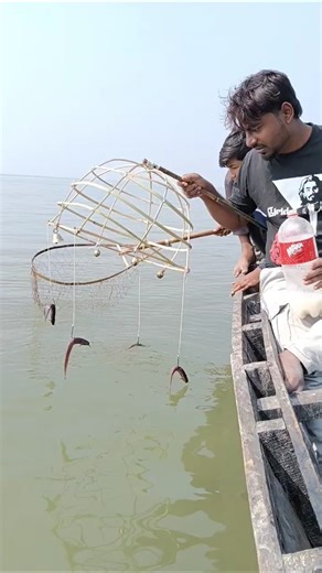 Amazing fishing techniques with hook 02 #fishinglife #fishing #fyp