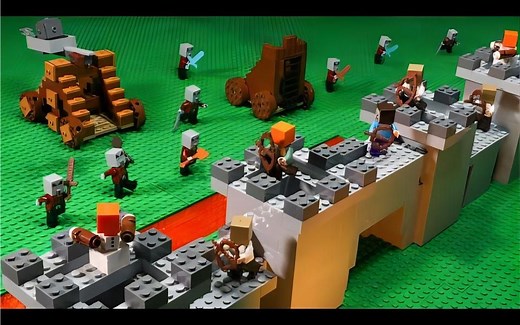 我的世界Minecraft-摧毁村庄【乐高定格动画】