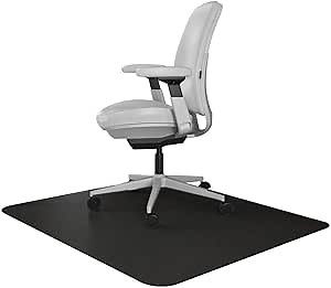 RESILIA Office Desk Chair Mat - for Low Pile Carpet (with Grippers) Black, 48 Inches x 48 Inches, Made in The USA