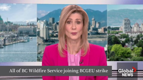 BC Wildfire Service crews join BCGEU strike