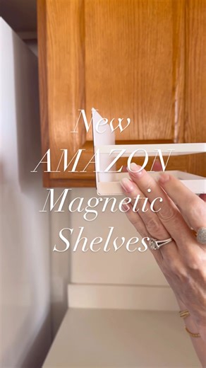 336K views · 2.3K reactions | ✨Organize your kitchen with these heavy duty magnetic shelves!✨ Comment LINK or shop here: https://urlgeni.us/amzn/Magneticshelves ✨Stainless steel and acrylic knife set,Glass and bamboo jars, and stainless steal automatic salt and pepper grinders…Save counter space, get organized and create accessible storage so your kitchen functions better!#amazonhome #kitchenessentials #smallkitchen #organizedkitchen #kitchenorganization | The Design Twins | Facebook