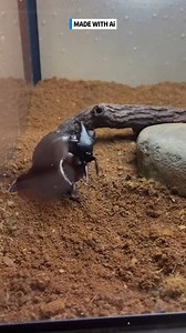 Rapid structural adaptation by the Tiger-Leg Monkey Frog allows specialized swallowing of the Hercules Beetle's advanced mechanical horn. #TigerLegMonkeyFrog #HerculesBeetle #StructuralAdaptation #InertialForce ⚙️ AI-generated dramatization — No real insects or creatures are involved in these visuals. | Insects Apex