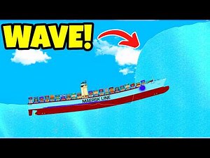 Ships vs 1000ft long TSUNAMI! - Floating Sandbox