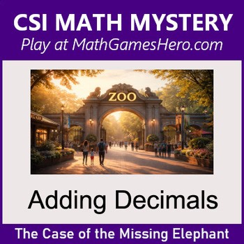 Adding Decimals | Digital CSI Math Mystery Game