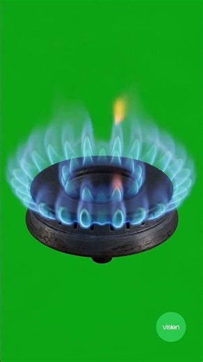 Blue Gas Flame | Green Screen Animation | AI Generated