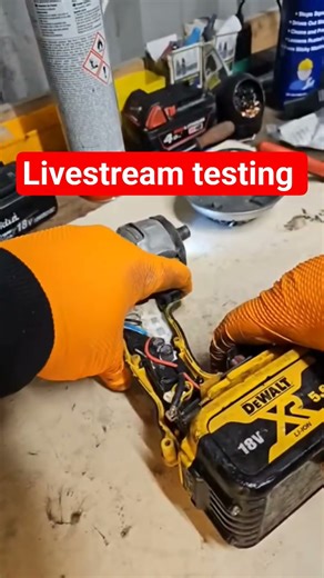 Testing a DCF887 live on Doctor Lefthandthread's Sunday Surgery livestream #powertoolrepair