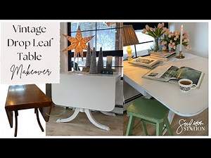 How To Stop Bleed Through With White Paint ~ Vintage Drop Leaf Table Makeover!
