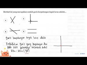 The following are examples of perpendicular intersecting lines: