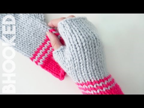 Easy Knit Fingerless Gloves Pattern & Tutorial