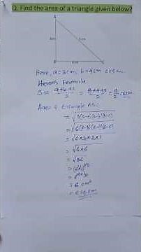 Find the area of triangle using herons formula|find the area of triangle|heros formula|area of tria