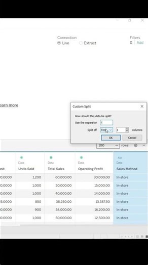 تقسيم الأعمدة في التابلو! 📊Split column in Tableau