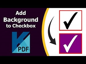 How to add background to a checkbox in pdf using Kofax Power PDF