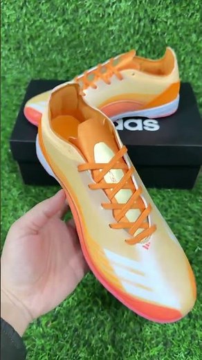 Messi x Adidas F50 Pro TF Artificial Turf Soccer Shoes - Orange/Coral Blaze/Pink Burst