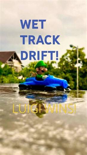 Luigi’s Rainy Day Race! 🏎️💨 #Shorts