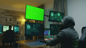 Hackers using computers - Free Stock Video