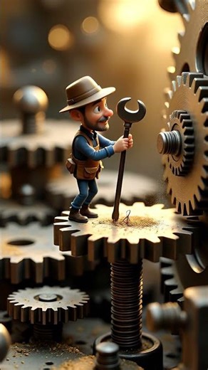 Clocktower Rescue — Tiny Heroes vs Giant Gears | AI Miniature Diorama
