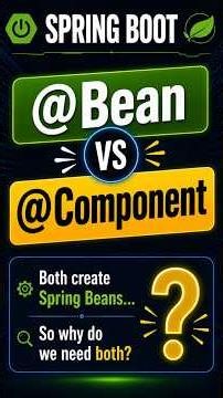 @Bean vs @Component | Spring Boot Interview Question 🔥