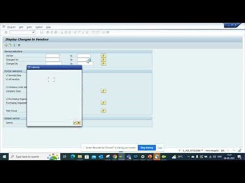 SAP Vendor Master Changes in a Report