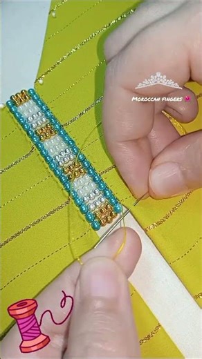 💙 #diy #handmade #embroidery #beads